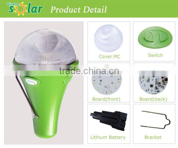 Portable reading lampe solaire vision protection with 3 bulbs