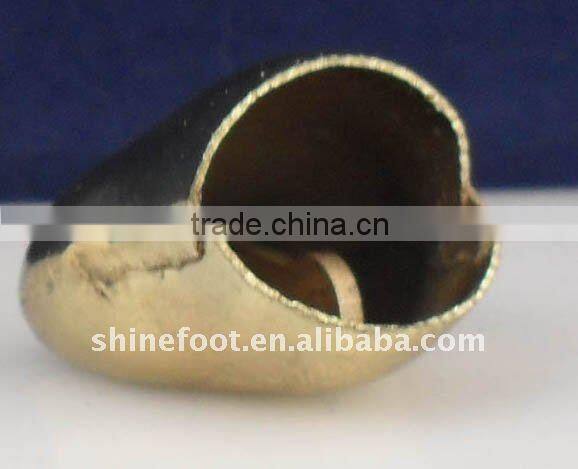 3.6inch keyring cowbell A4-C017 in gold plated with leather strap and fringes as souvenir (E136 )