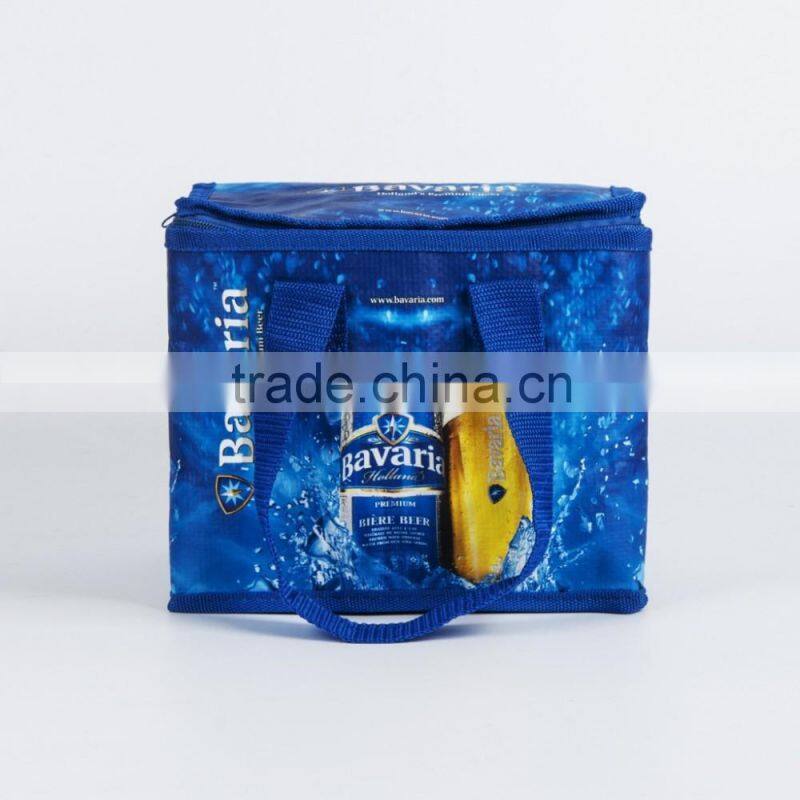 Bavaria Holland Beer Leak Proof PVC Lining Insulated Trunk Cooler Bag 12 Cans Pk Insulated Freezer Bag