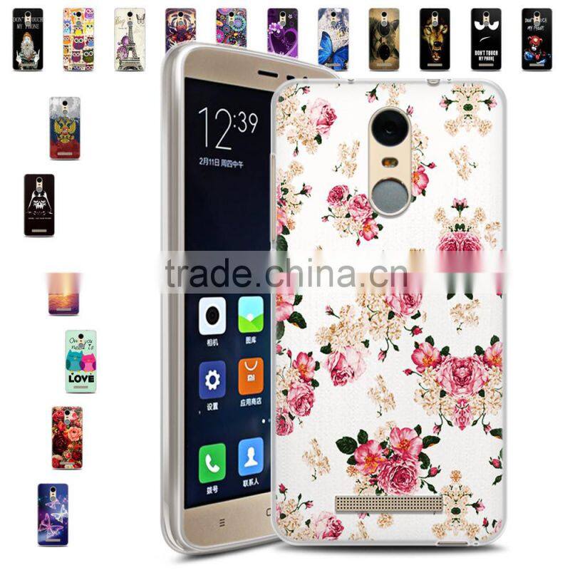 Instock Carton Art Printed Cute Flora Flowers Case For RedMI Note3 Animal Painting Soft TPU Cover For Xiaomi RedMI Note3