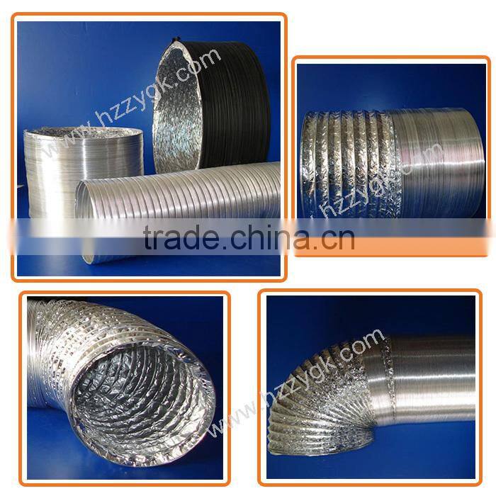 4/5/6/8/10/12 inch Insulated Aluminum Foil Flexible Air Ducting / Air Conditioner Duct Tube