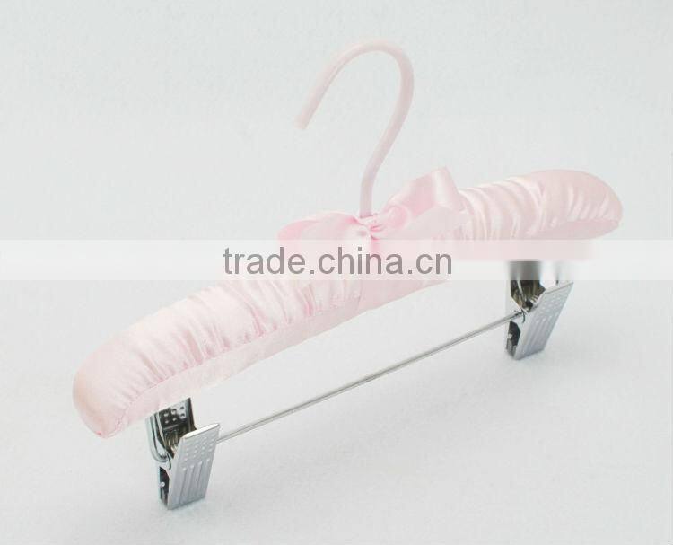 Candy Color Satin Padded Pants/Skirt Hanger with Clips for Children