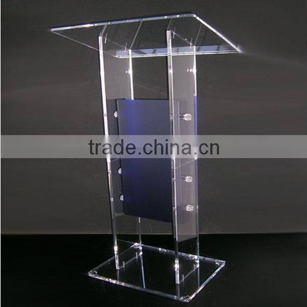 New style clear plexiglass church podium, acrylic church pulpit