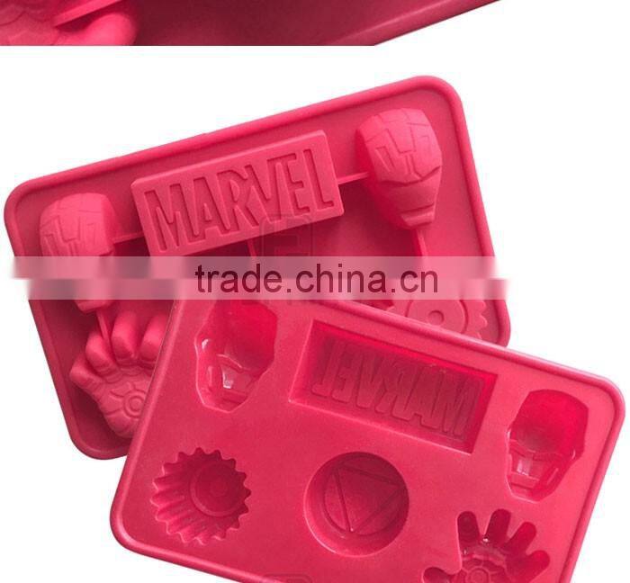 Charactor Shape Iron Man Handmade Silicone Soap Mold For Cake Chocolate