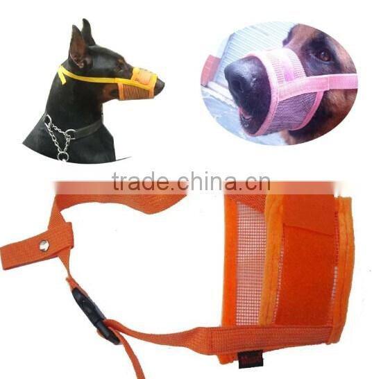 Wholesale mesh dog muzzle , adjustable pet muzzle , dog nylon muzzle