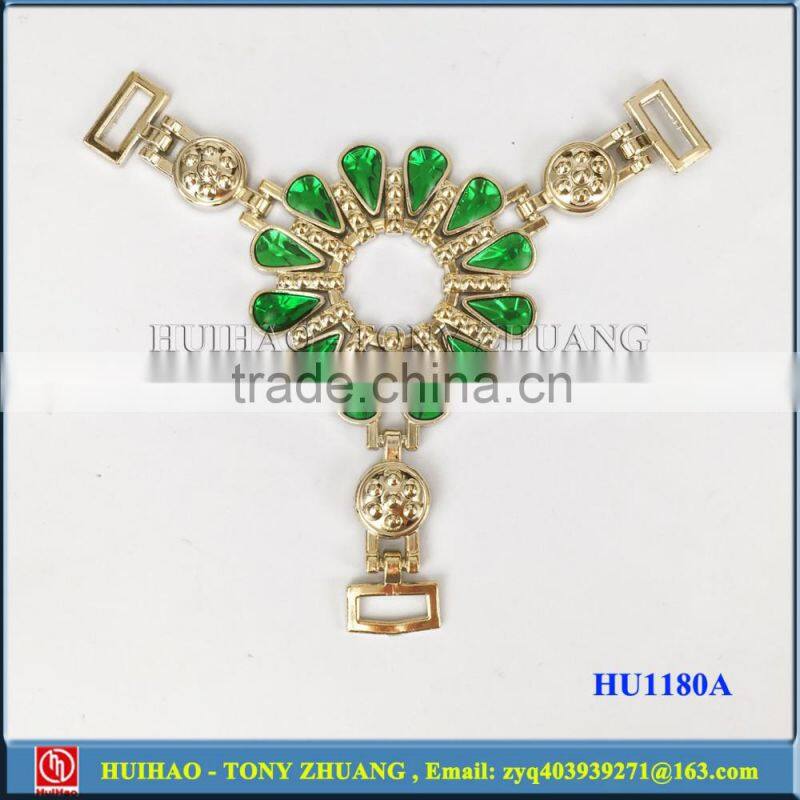 Wholesale plastic slipper buckle ornament HU1178A