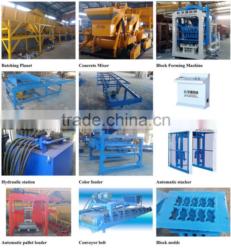 TOP Quality fully automatic concrete block making machine with Lower price concrete block machine (QT6-15)
