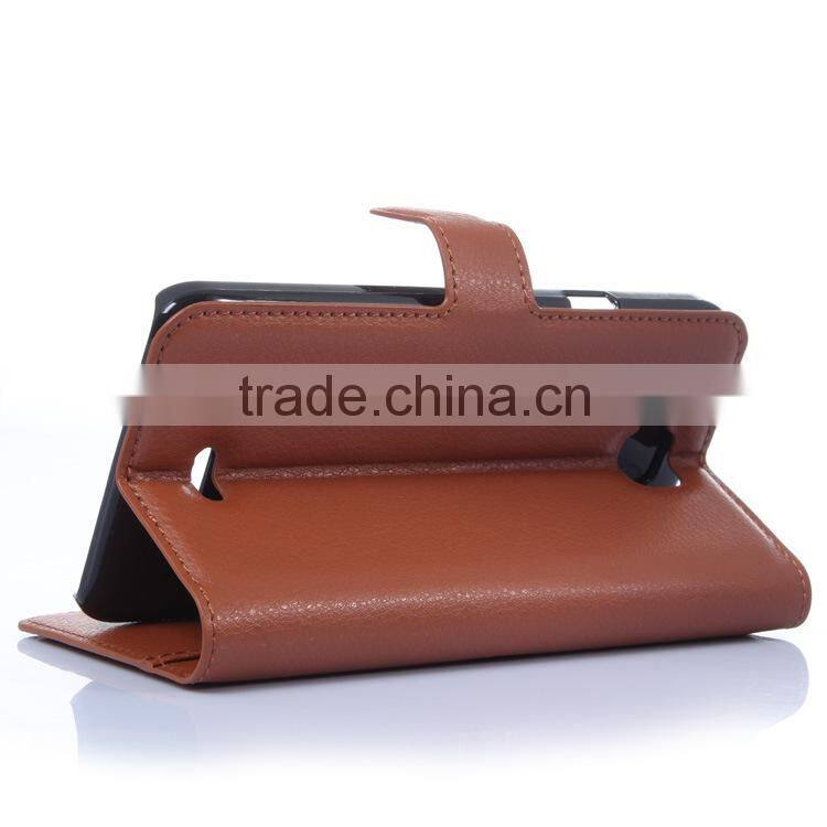 luxury stand wallet leather flip case cover for wiko slide