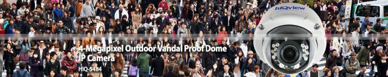 HIQ-5484 4-Megapixel Outdoor Vandal Proof Dome IP Camera