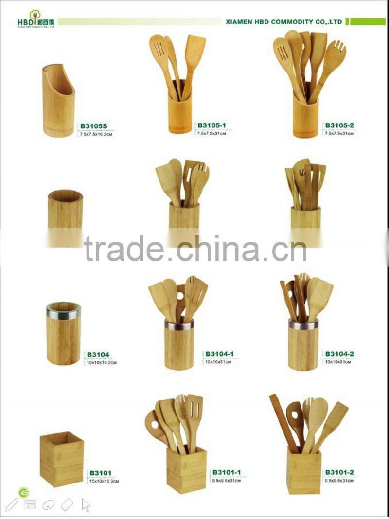 bamboo utensil holder for kitchen