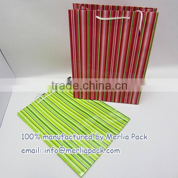 LUXURY PAPER PARTY BAGS WITH HANDLES STRIPE WEDDING HEN BABY BAGS
