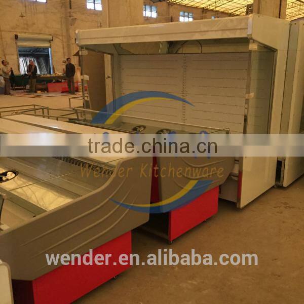 2 meter hot sales vertical supermarket commercial open fridge