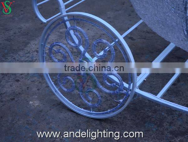 Hot sell outdoor Christmas lights 3D acrylic pumpkin horse carriage decoration light