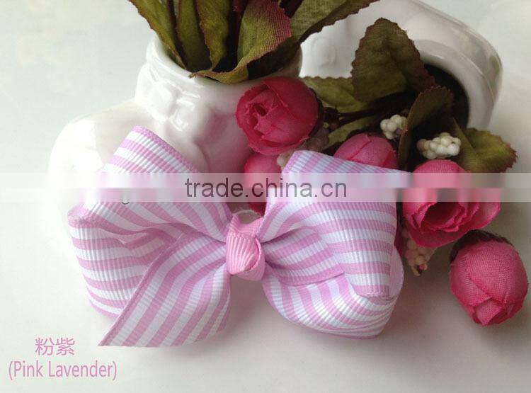 Cute Baby Bow Ties Grosgrain Ribbon Stripe Baby Hair Bow