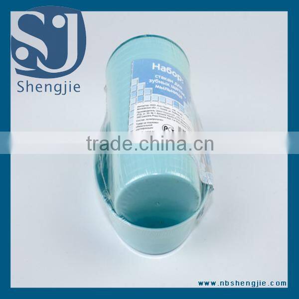 Trade Assurance Ceramic Bath Set Mauve Toothbrush Holder, Soap Dispenser, Cup, Soap Dish by Moozi