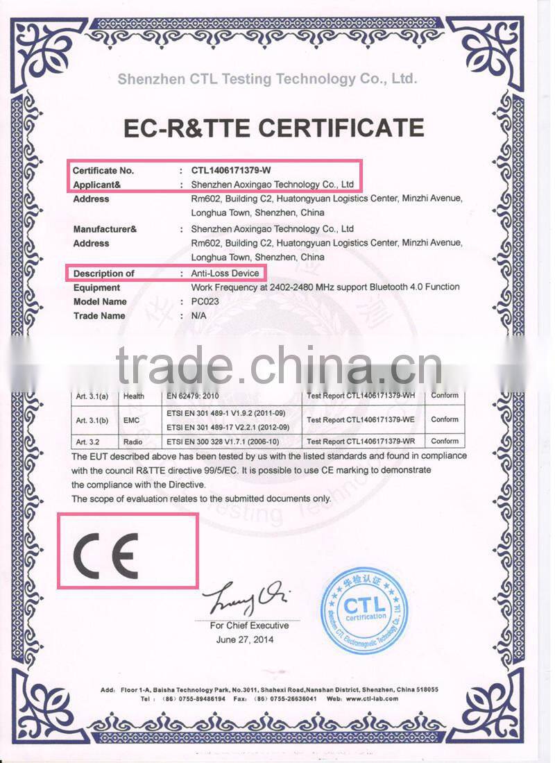 Axaet ibeacon bluetooth beacon oem TI CC2541 ibeacon for IOS and Android