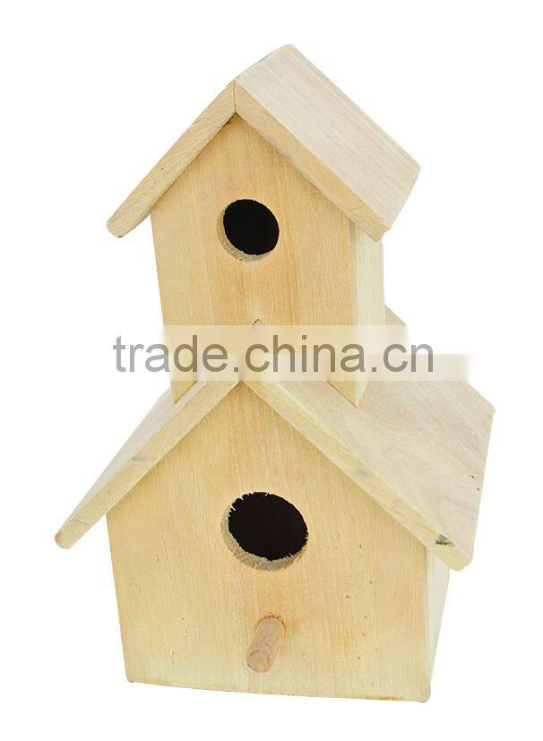 hot selling FSC&BSCI handmade wooden pet bird cage nest house hotel