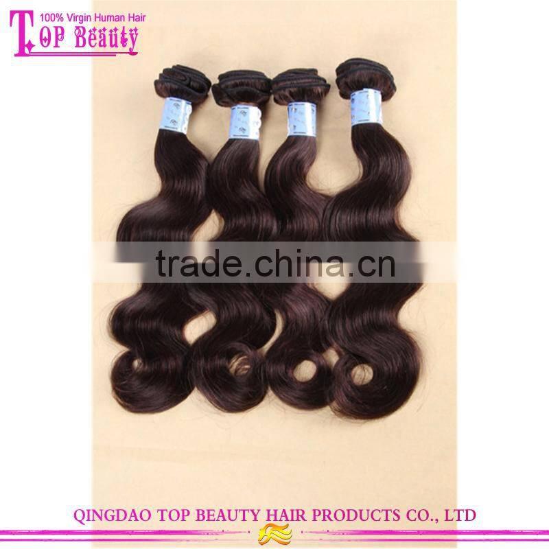 #3 Color body wave 100 pure brazilian virgin human hair