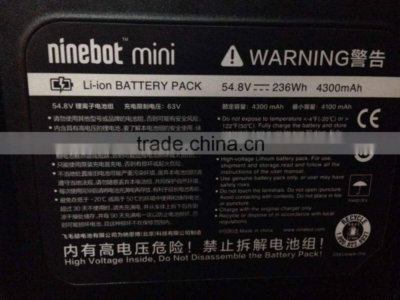 Original 55.5V 4.3Ah Ninebot Battery 15S2P for Ninebot mini 700W