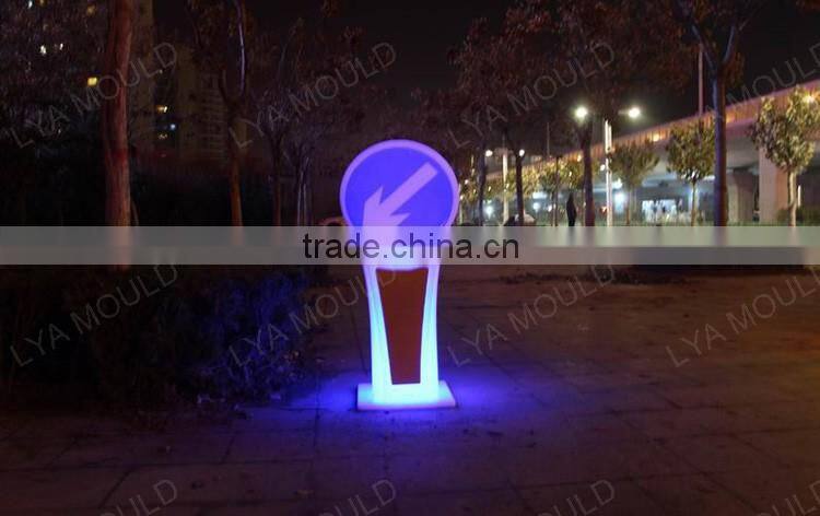 LED Strip light traffic caution guardrail