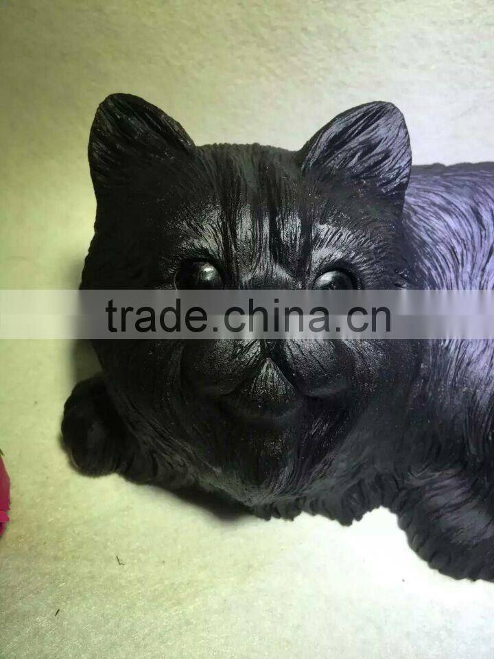 Hot wholesale obsidian cute cat crystal for decoration
