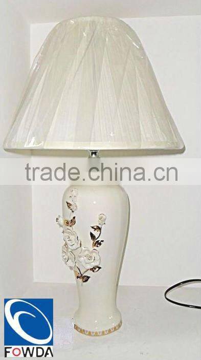 FOWDA new-model bedside lamp bedroom lamp wood base table lamp