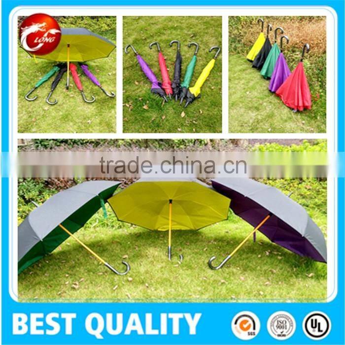 Windproof Reverse Folding Double Layer Inverted Umbrella,Self Standing Inside Out Rain Protection Umbrella with C-shaped Handle