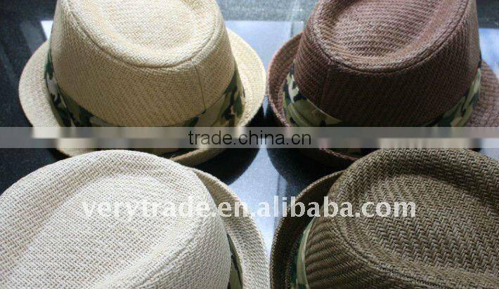 blue and white fedora ,white fedora blue band