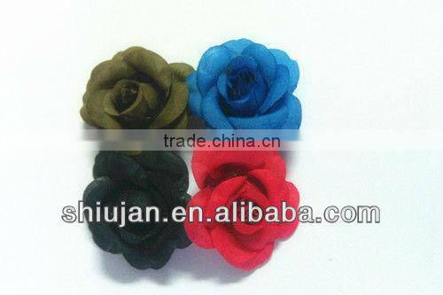 satin ribbon handmade sunflower/fabric flower