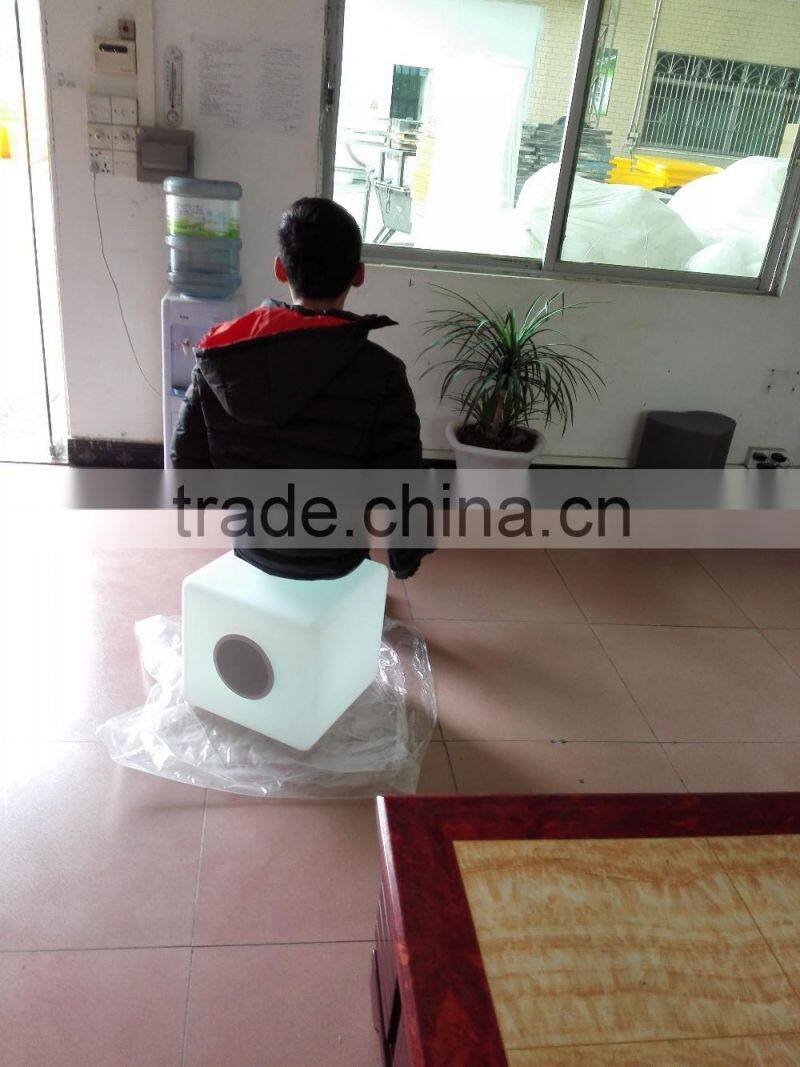 Light up PE plastic chairs/led chair/light cube seat
