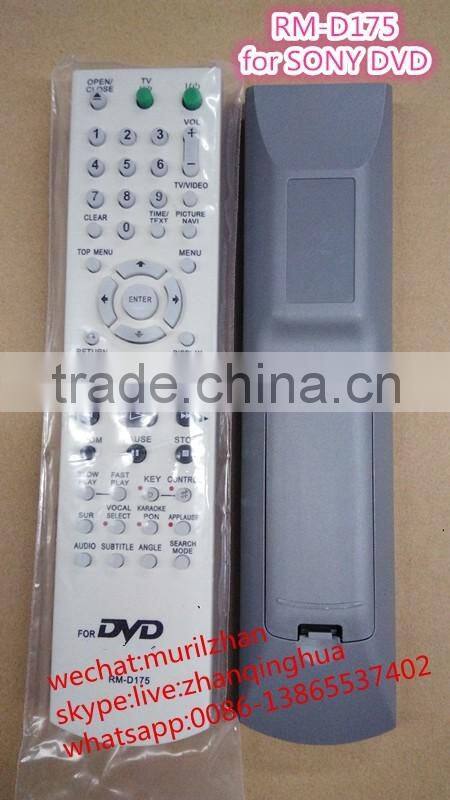 High Quality White+Gray DVD REMOTE CONTROL for SONY RM-D175 with 50 Mini Rubber Buttons