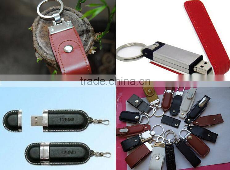 Christmas Style factory direct selling bare usb flash drive Brand Custom Leather Can be printed logo