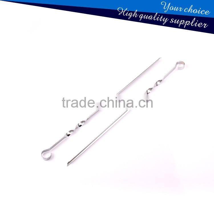 BBQ Skewer Stainless Steel Barbecure Grill 6pcs Flat Meats Skewer