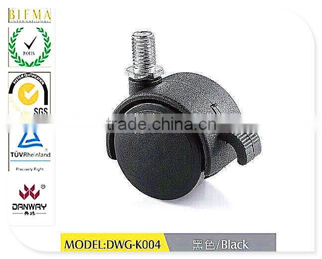 2015 New office chair caster with brake / furniture caster/ white swivel caster with screw DWG-K004