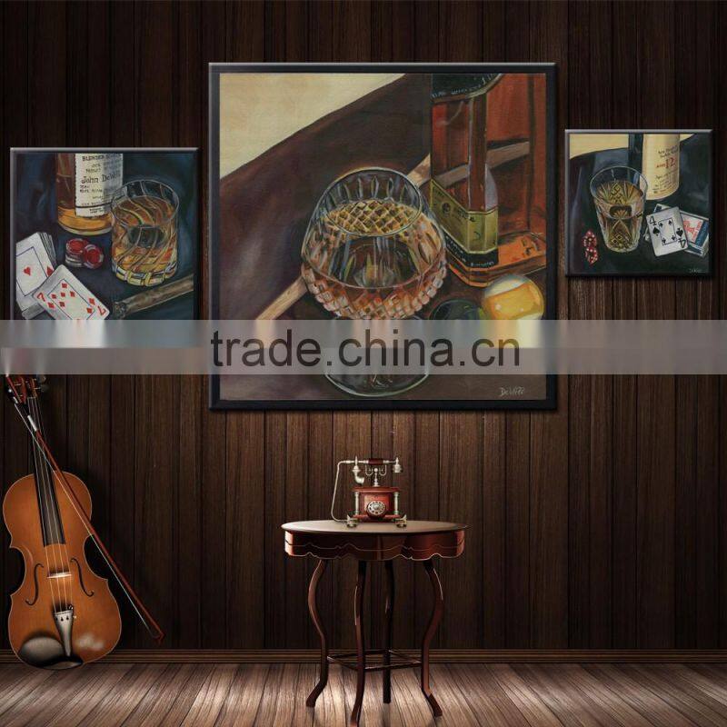 Home decor abstract oil painting , Triptych Painting