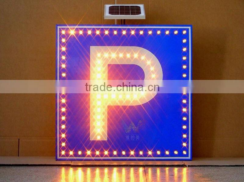 Solar LED Parking Sign Indicator Warning Light Aluminium Shell