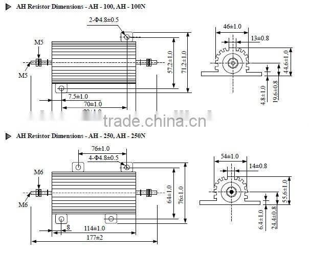 AH Series - 5W Fixed Aluminum Housed WireWound Resistors