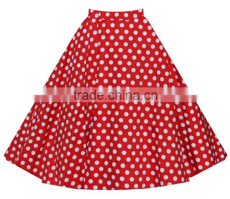 Bonvatt Women Lady Skirt Pleated Retro High Waist Skirt