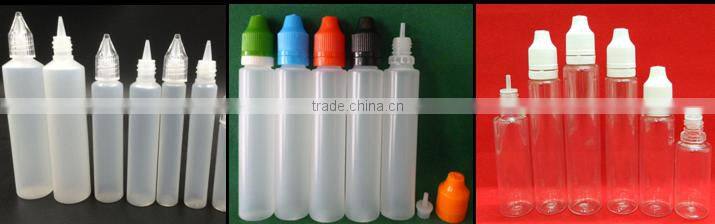 vape juice PE bottles e liquid pen shape plastic bottles with thin dropper