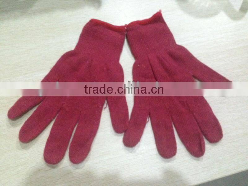various colors cotton yarn work gloves for hand protection