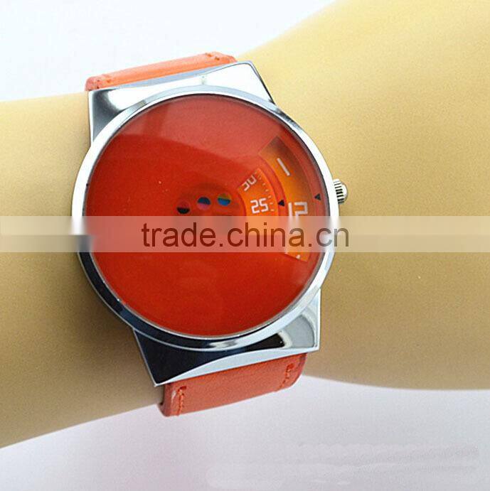 Black Quartz Metal Wrist Watch Ladies Mens Turntable Dial Gift Stainless Steel