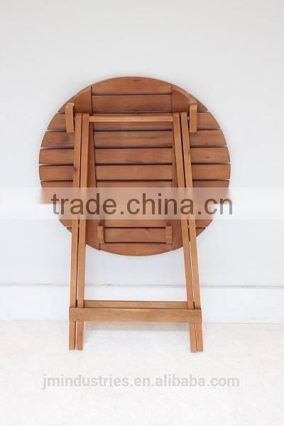 Wood Folding Round Picnic Table