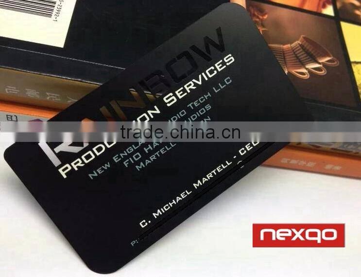 Preprinted black metal VIP membership cards
