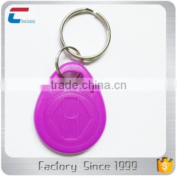 ABS 125khz rfid keytag 13.56mhz rfid keyfob tag for hotel door access control systems