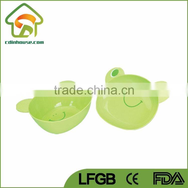 OEM Printing Cartoon Frog Animal Shaped Plastic Dish