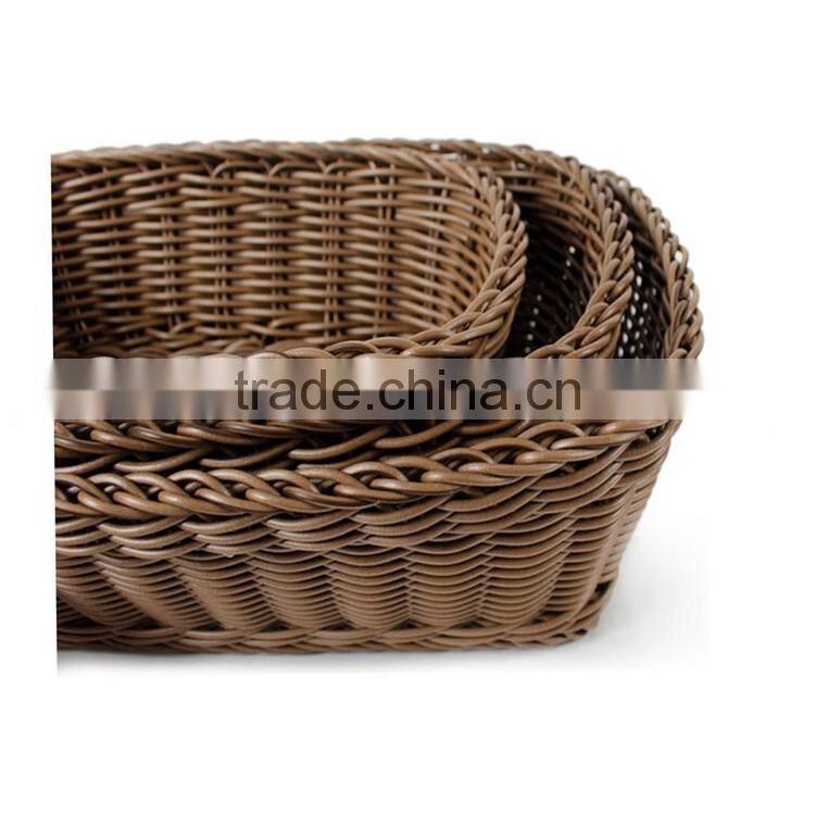 S&D Round Black Plastic Kitchen Storage Basket