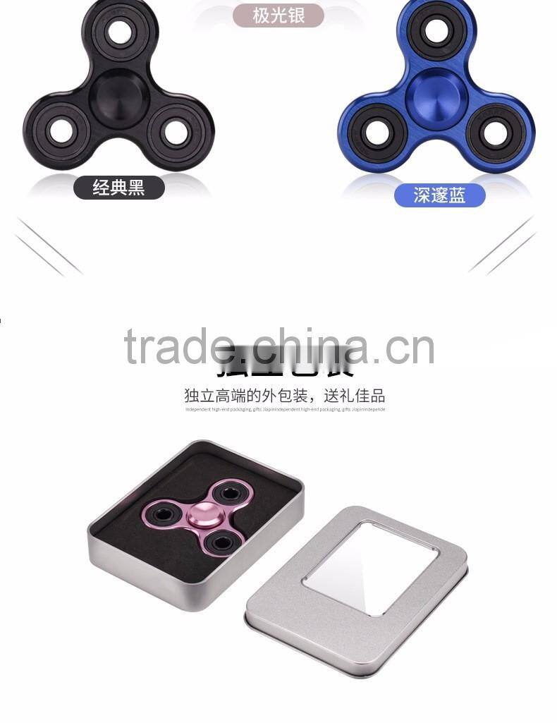 2017 New fidget spinner Clover Aluminium Alloy Fidget Spinner Hand Finger Spinner Metal Tri Spinner