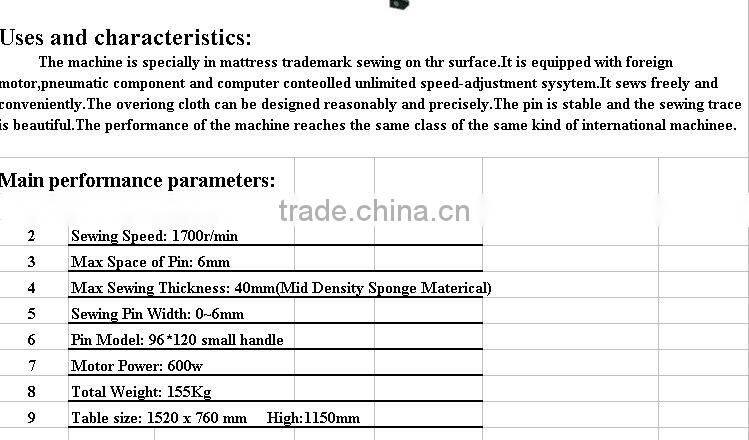 China factory High speed Straight Button Holing Industrial Sewing Machine