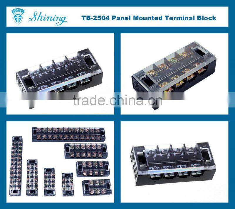 TB-2504 Panel Mounted Fixed Type 4 Pole 600V 25A AC Cable Connector