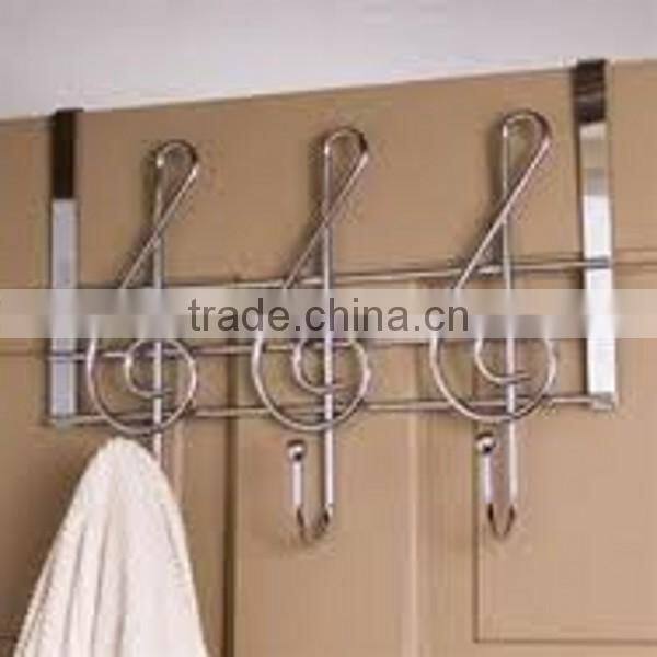Chrome Wire Over Door 11 Hooks Organizer Rack
